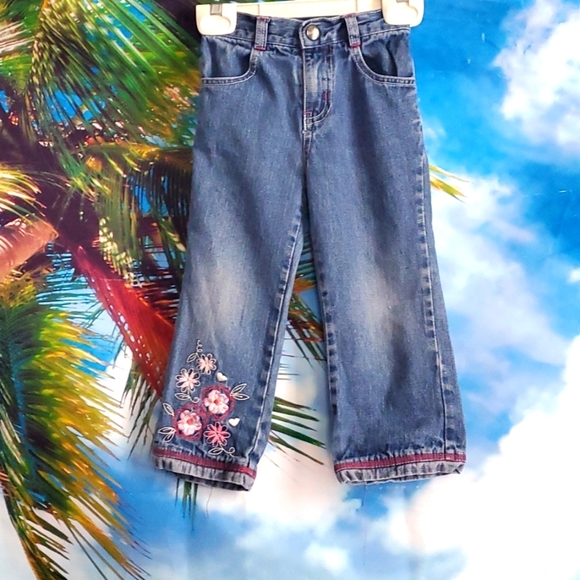 Kids HEADQUATERS EMBROIDERED GIRLS DENEM SIZE 2T - Picture 1 of 3